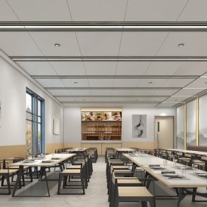 新中式食堂3D模型下载